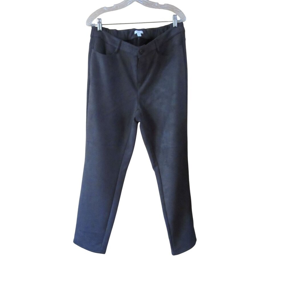 New w Tags, J. Jill Velvet Ultrasuede Mocha Stretch Pants Size 16